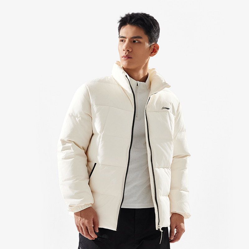 【防泼水】李宁健身系列男子80%鸭绒短羽绒服AYMU097