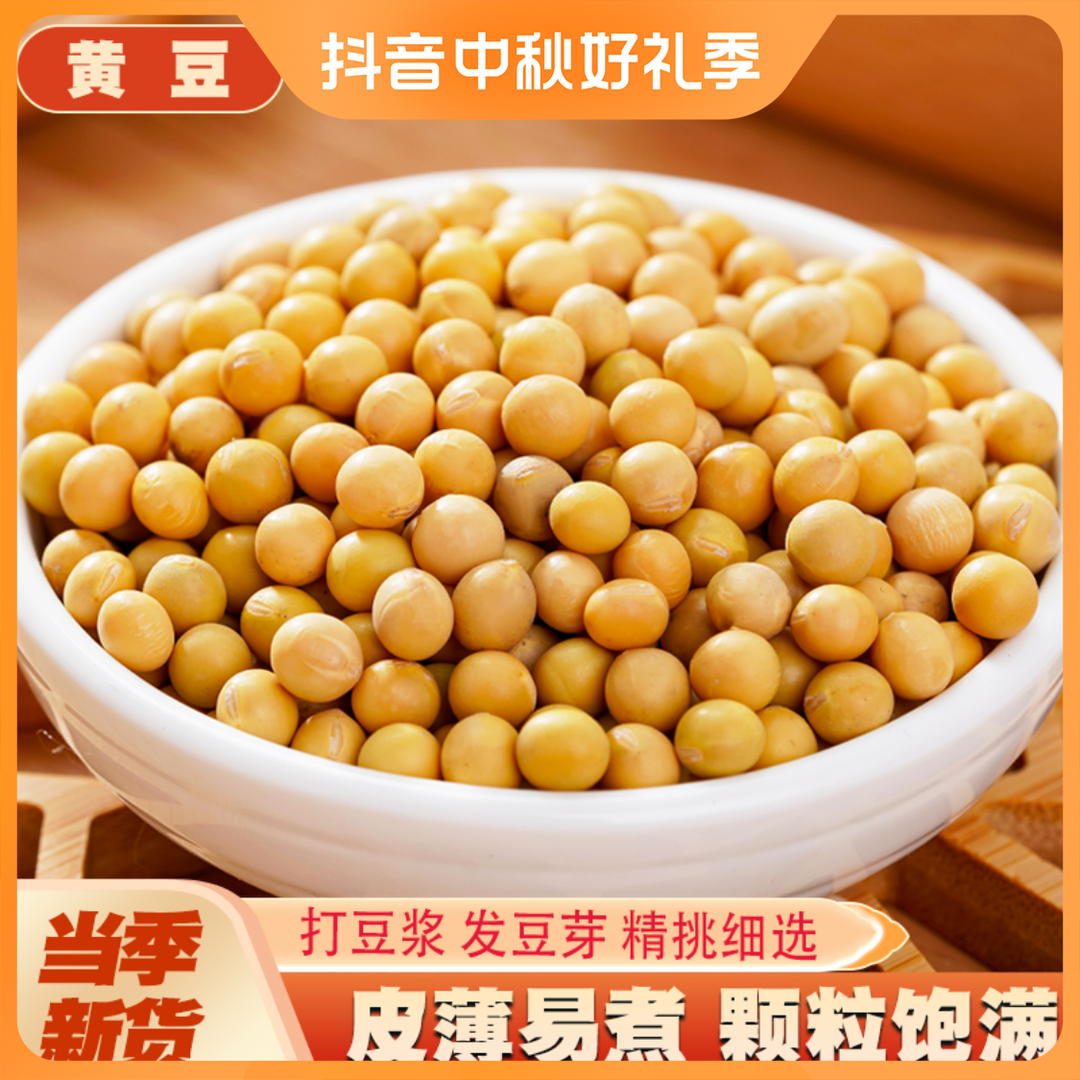 黄豆新货 农家自产东北大豆土黄豆发豆芽榨豆浆新鲜五谷杂粮粗粮