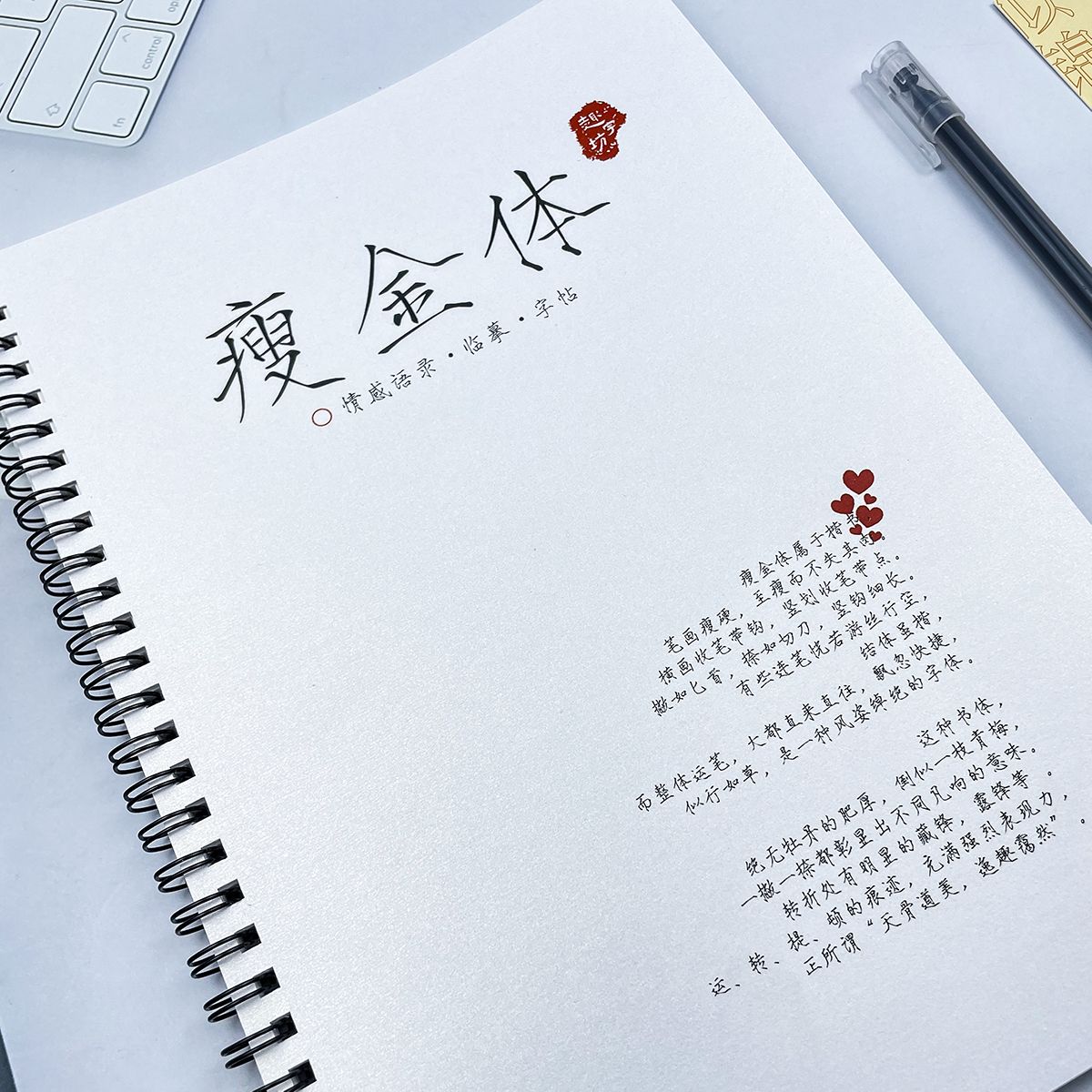 瘦金体手写字体女生字帖漂亮成年人行楷书速成大学生小清新练字帖