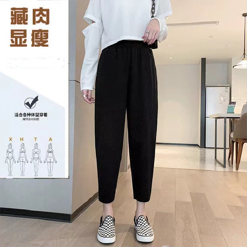 【燕子严选】夏季薄款休闲显瘦小黑裤86200