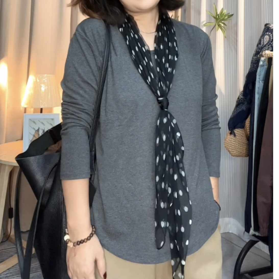 【云朵柔】纯色v领长袖打底衫1226