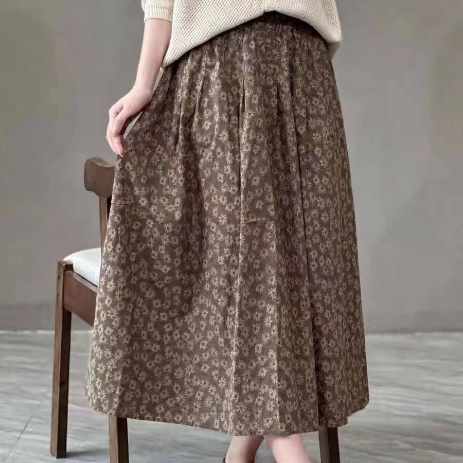 【燕子严选】文艺复古休闲半裙