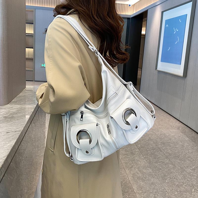 今年流行撞色大容量包包2023新款女包时尚百搭斜挎包多用双肩背包