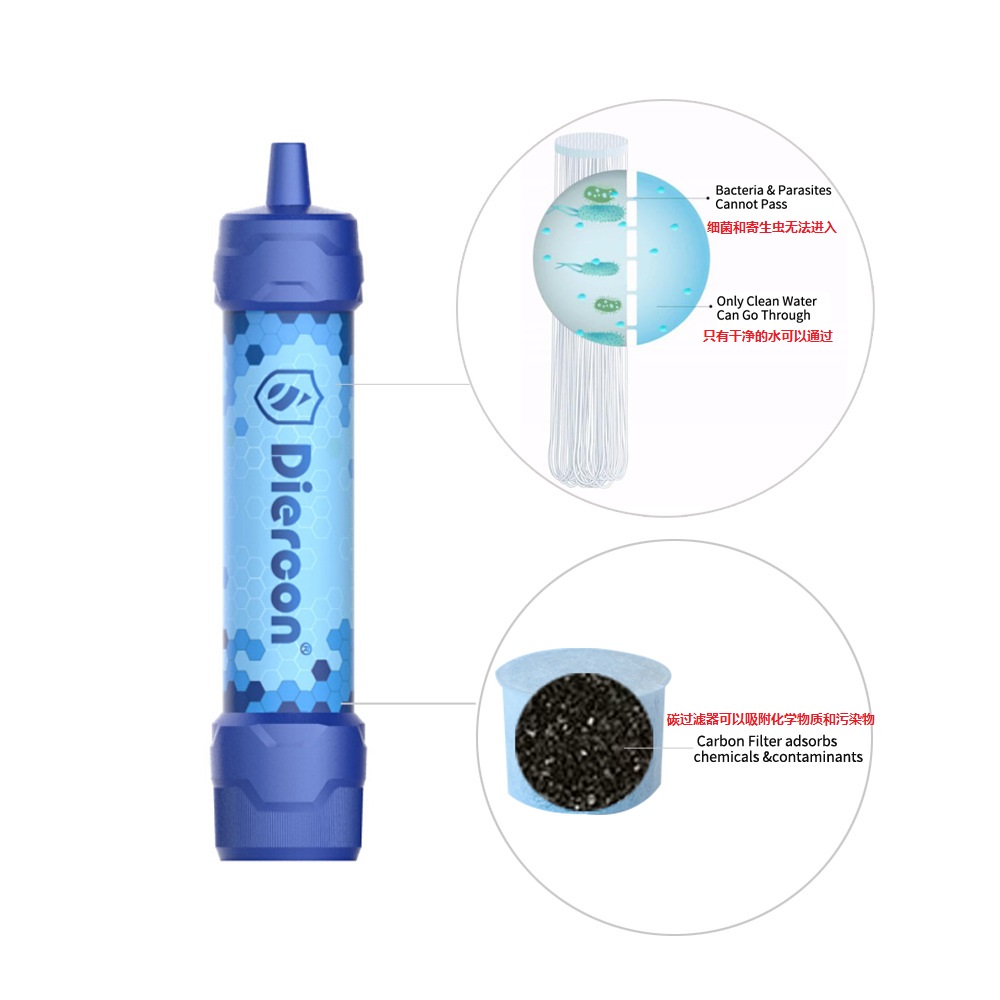 Diercon/康米尔便携式过滤器、野外净水器、生命吸管、户外净水管