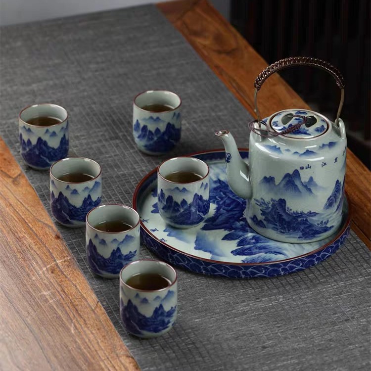 提梁壶【千里江山】提梁壶套装礼盒