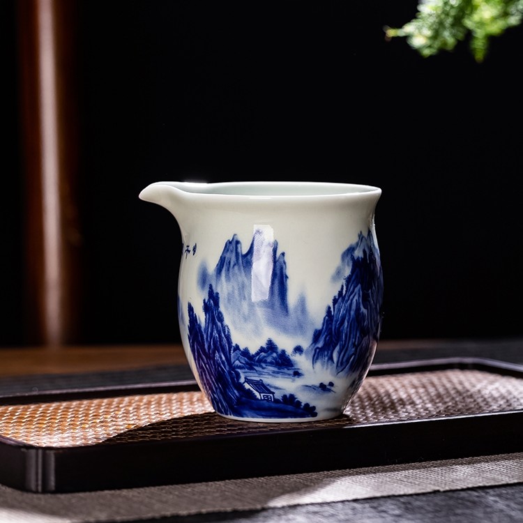 景德镇仿古千里江山公道杯