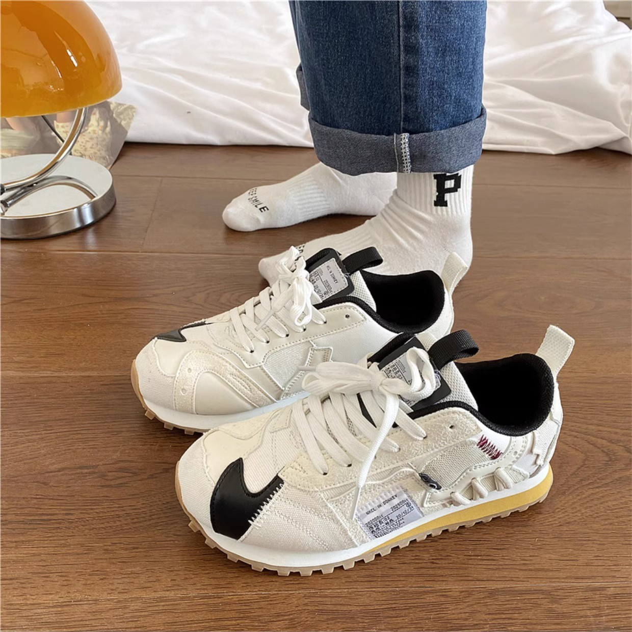 派迪盛 港风复古老爹鞋女ins超火学生百搭运动休闲鞋2024春季新款