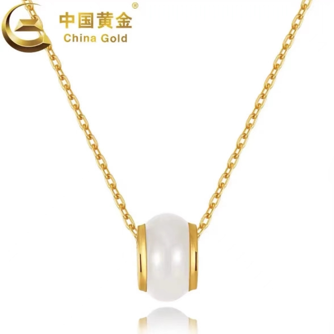 合金项链 转运珠项链  福来运转项链