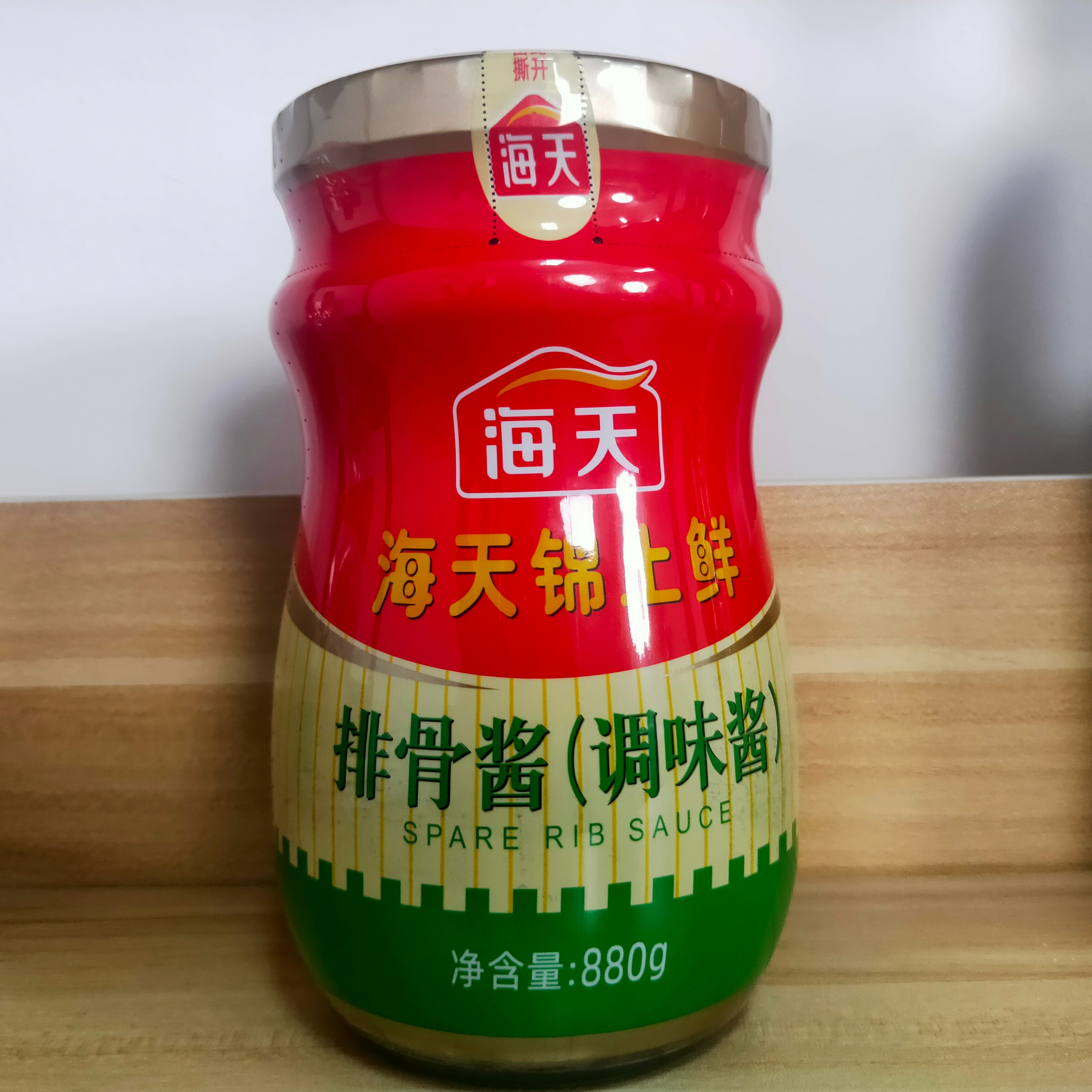 海天锦上鲜排骨酱880g家用红烧糖醋牛排蒸排骨烧烤手抓饼