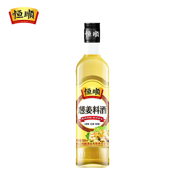 恒顺葱姜料酒500ml镇江特产料酒去腥调味提鲜葱姜料酒
