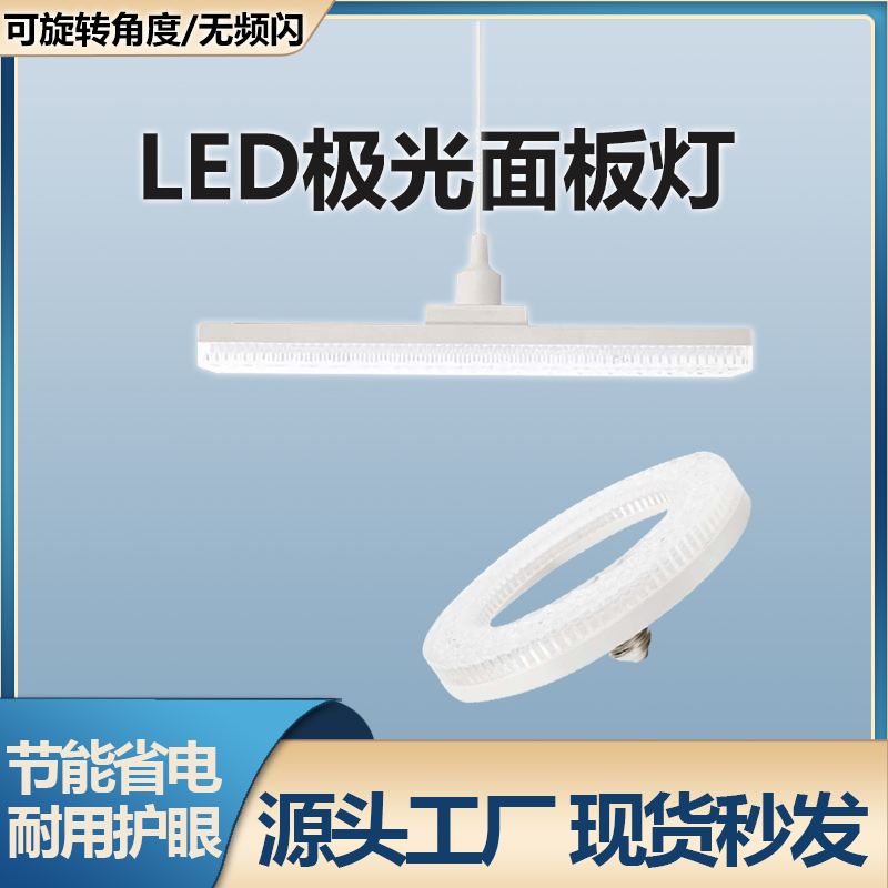 极光面板灯LED水晶螺口家用灯客厅灯餐厅卧室节能灯泡超亮护眼灯