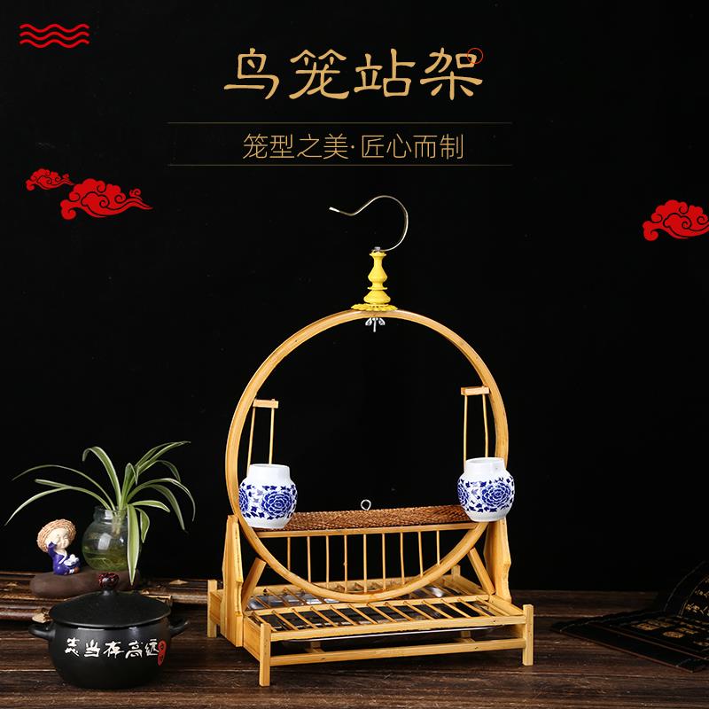 纯手工紫竹子站架鹦鹉站架伯劳八哥画眉玄凤绣眼颠颏站架站杠