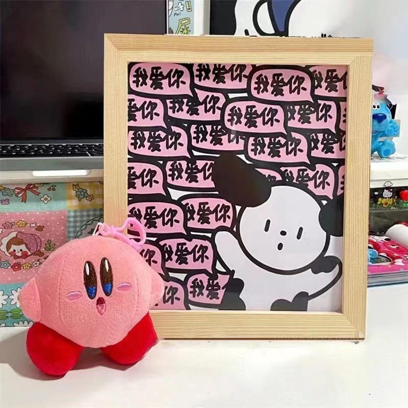 小狗插画宝贝我爱你520七夕情人节礼物送给男女朋友礼物相框摆台