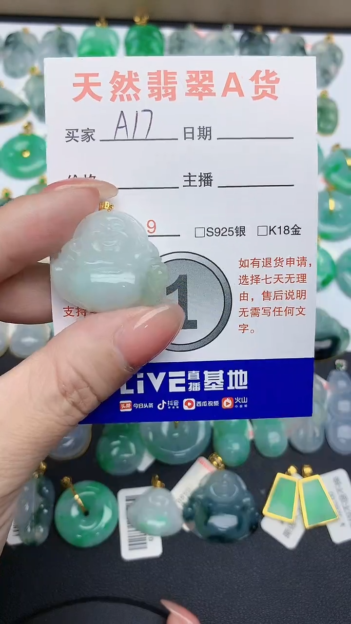 【闪购商品】翡翠颈饰18K金镶嵌1