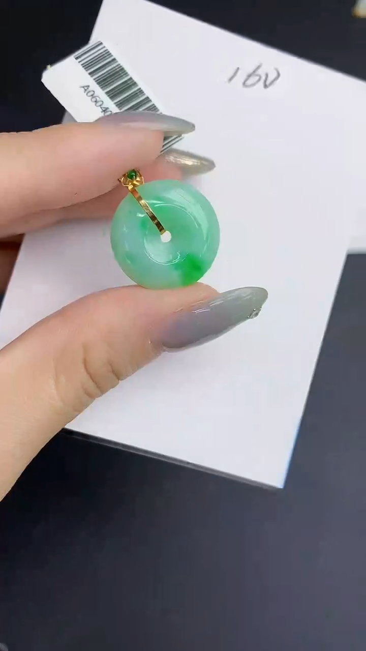 【闪购商品】翡翠颈饰18K金镶嵌000000000
