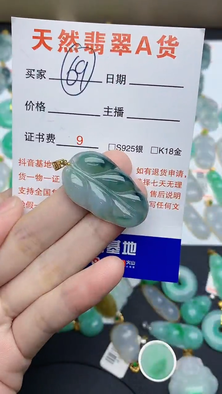 【闪购商品】翡翠颈饰18K金镶嵌1