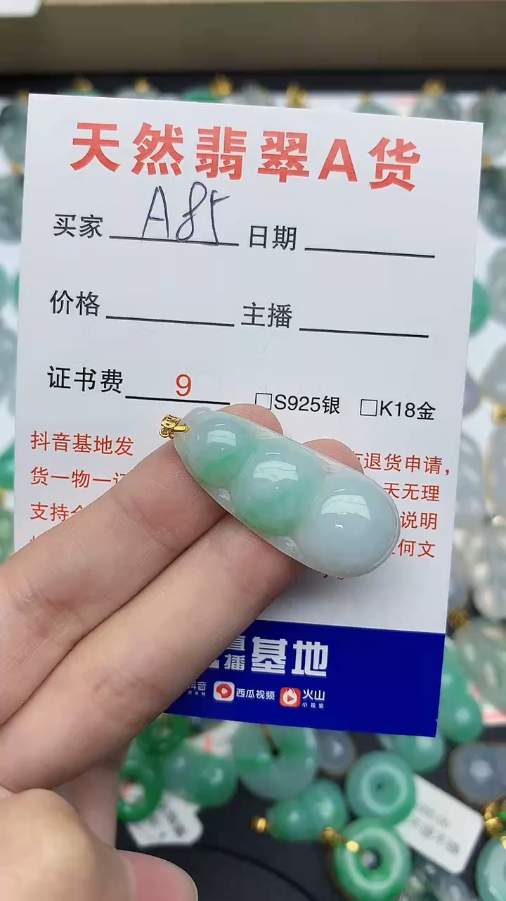 【闪购商品】翡翠颈饰18K金镶嵌1
