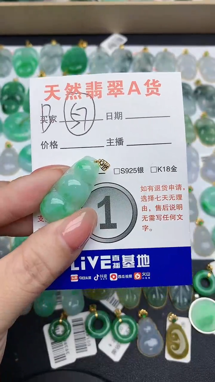 【闪购商品】翡翠颈饰18K金镶嵌1