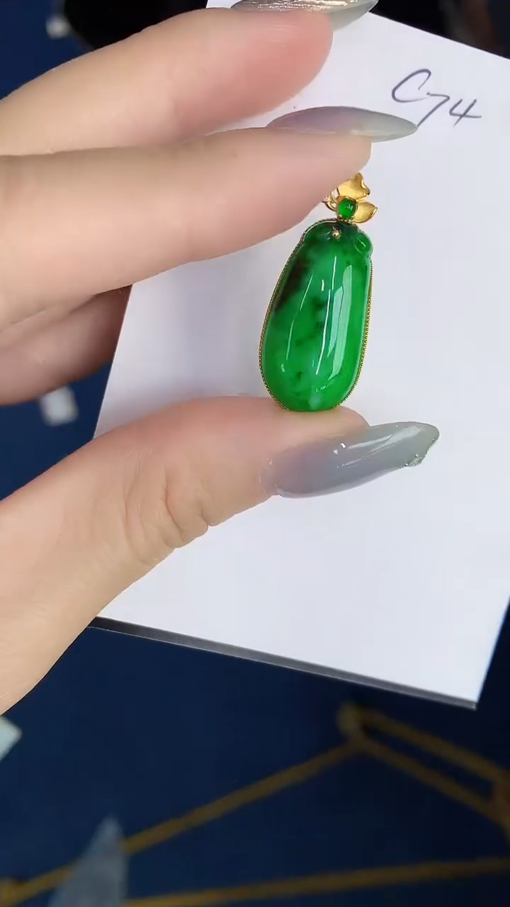 【闪购商品】翡翠颈饰18K金镶嵌000000000