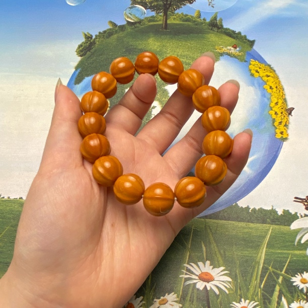 鲨鱼猴头光珠14-15mm猴头文玩手串