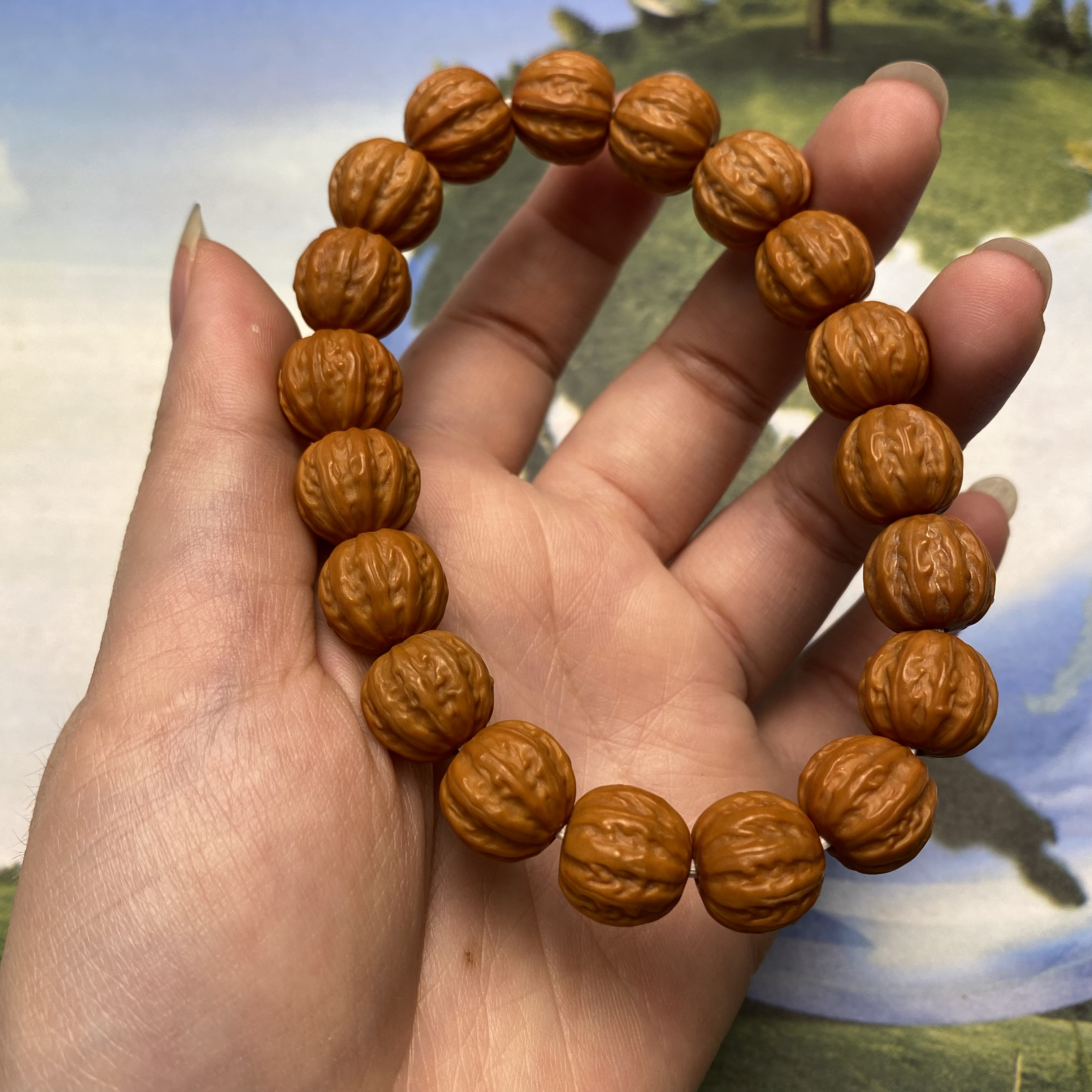 龙炎料京八棱猴头13-14mm左右猴头文玩手串