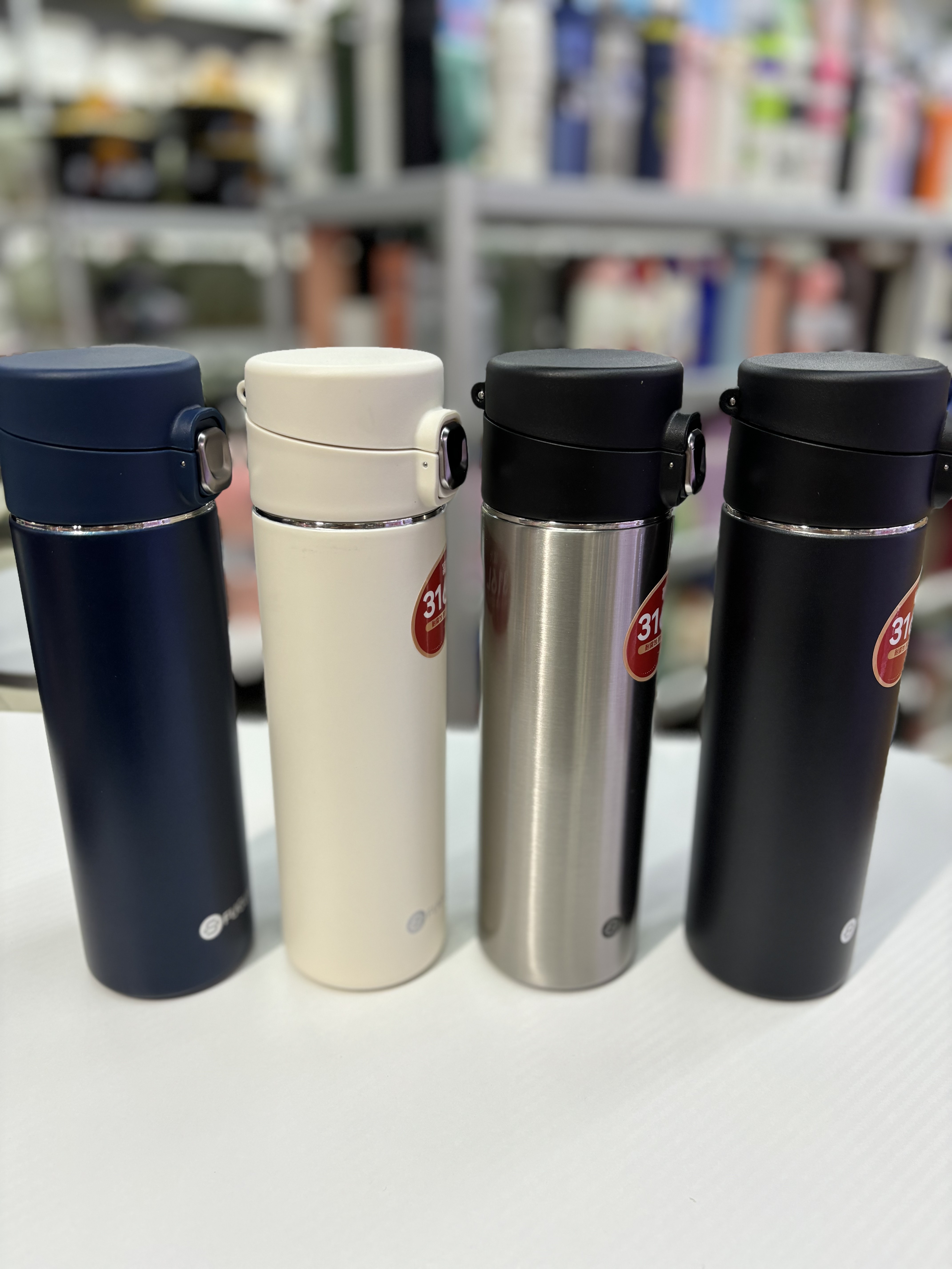 美华精选316L不锈钢保温杯一键弹跳直饮大容量车载简约男女成人