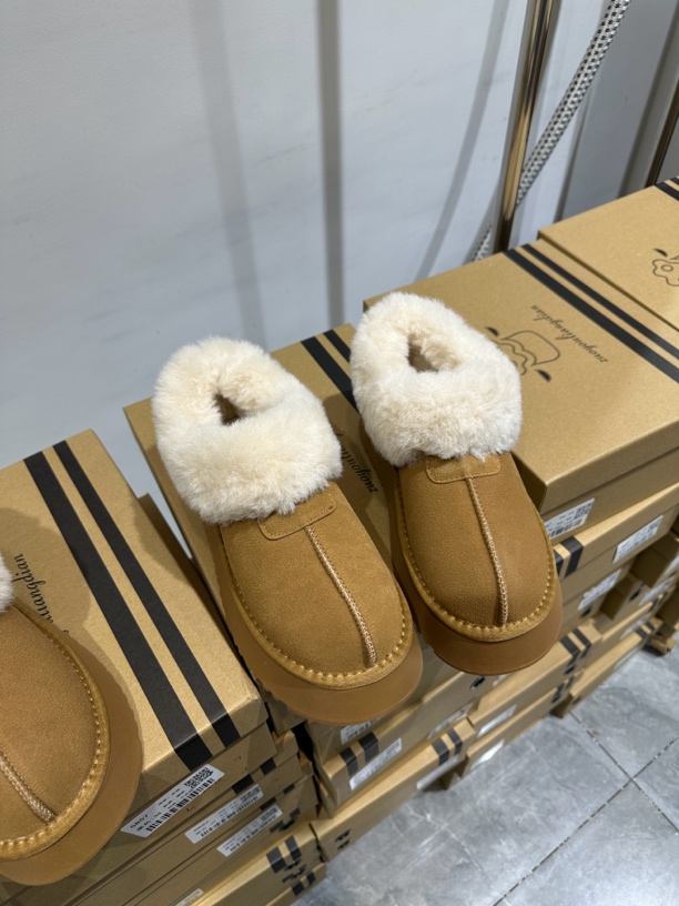 5857#休闲纯色雪地靴棉鞋冬季