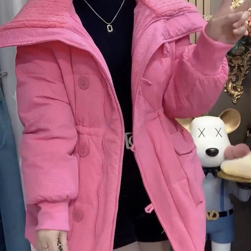 波司澄羊羔毛大翻领羽绒服女冬季中长款加绒加厚收腰显瘦洋气爆款