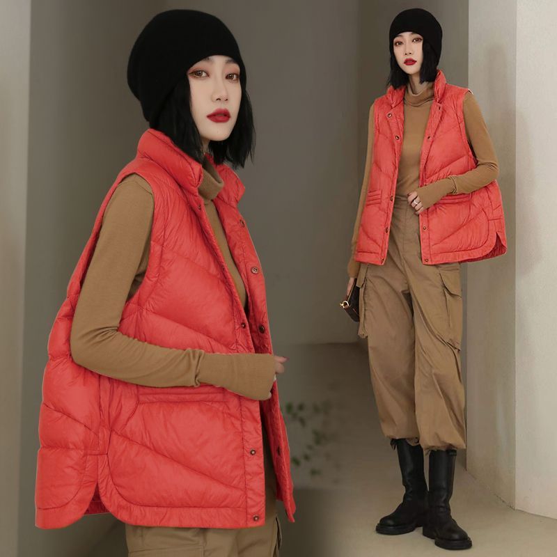 波司澄年新款马夹背心外穿韩版女士轻薄短款羽绒棉马甲外搭冬