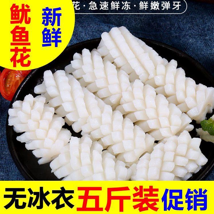 【精选5斤鱿鱼花】目鱼花墨鱼花冰冻海鲜鲜活鱿鱼卷火锅食半斤