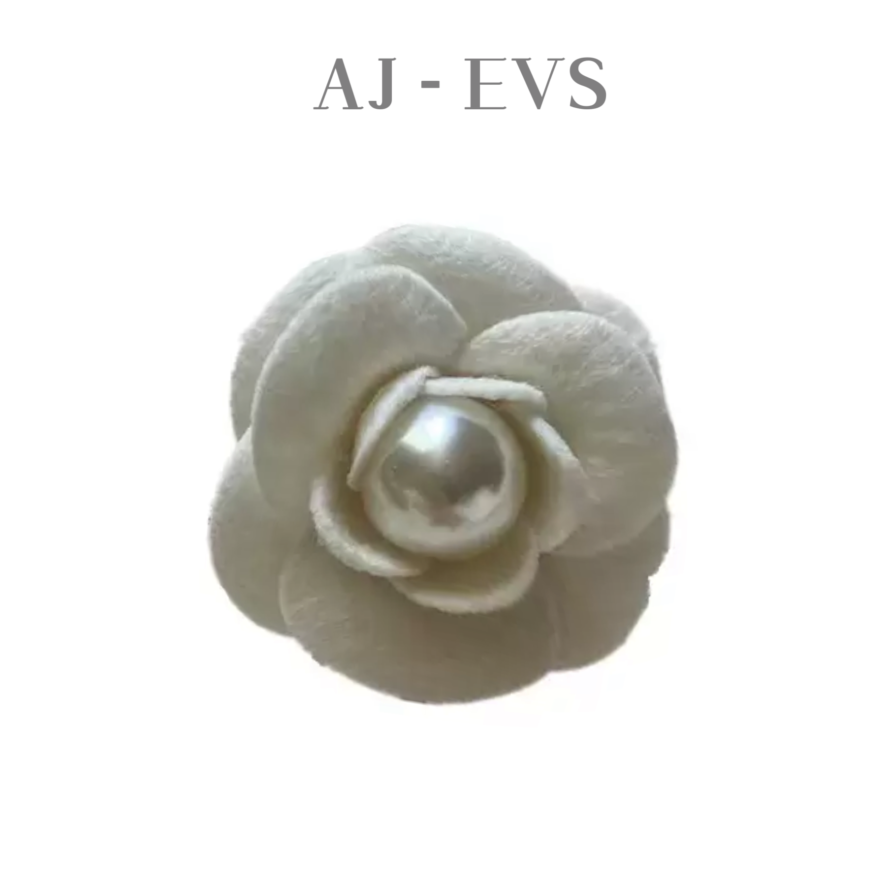 非金属仿珍珠胸针  AJ-EVS【手工山茶花少女珍珠胸针】