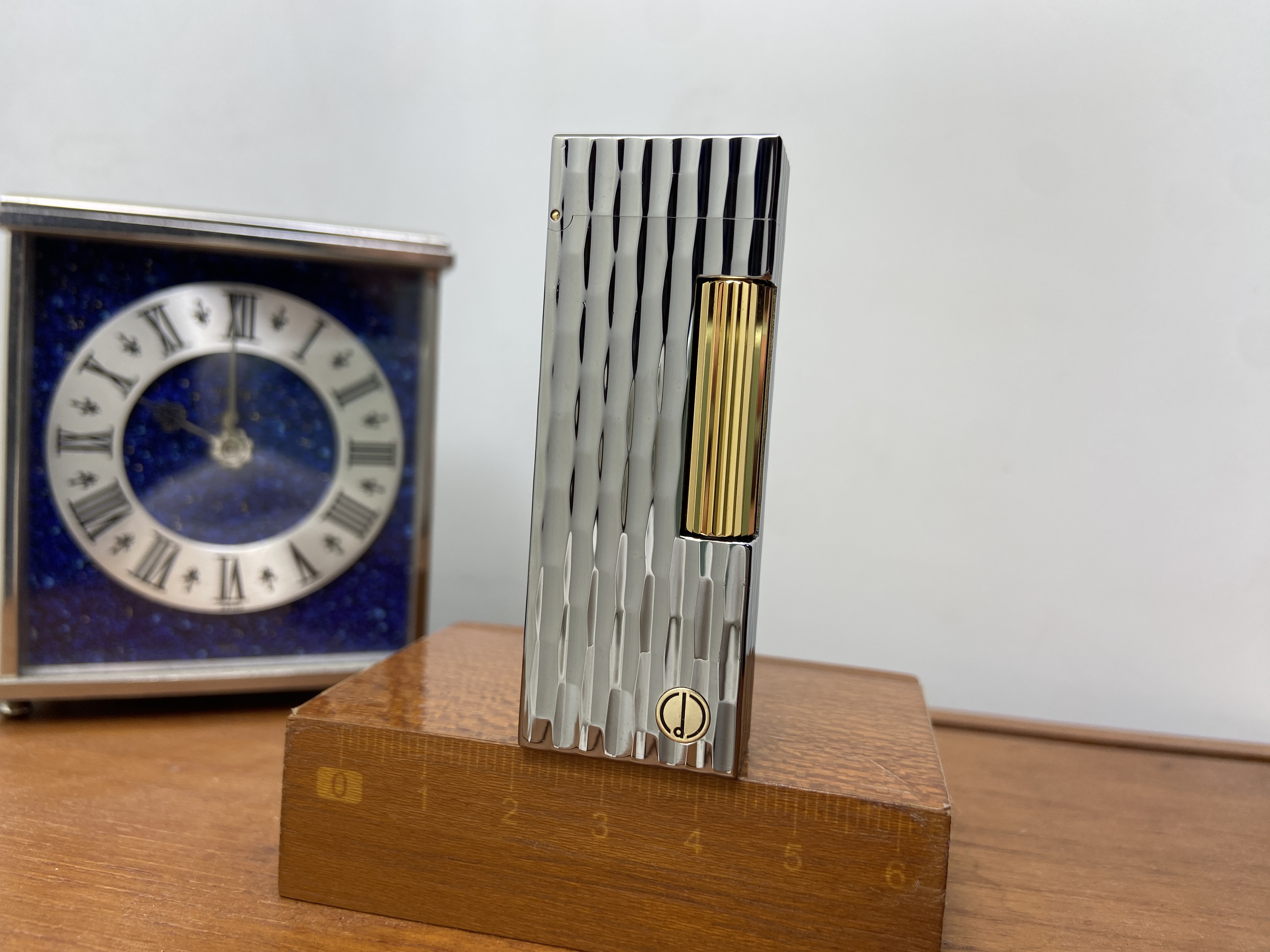 原装正品保证！英国Dunhill登喜路镀钌黑竹节款打火机Ax