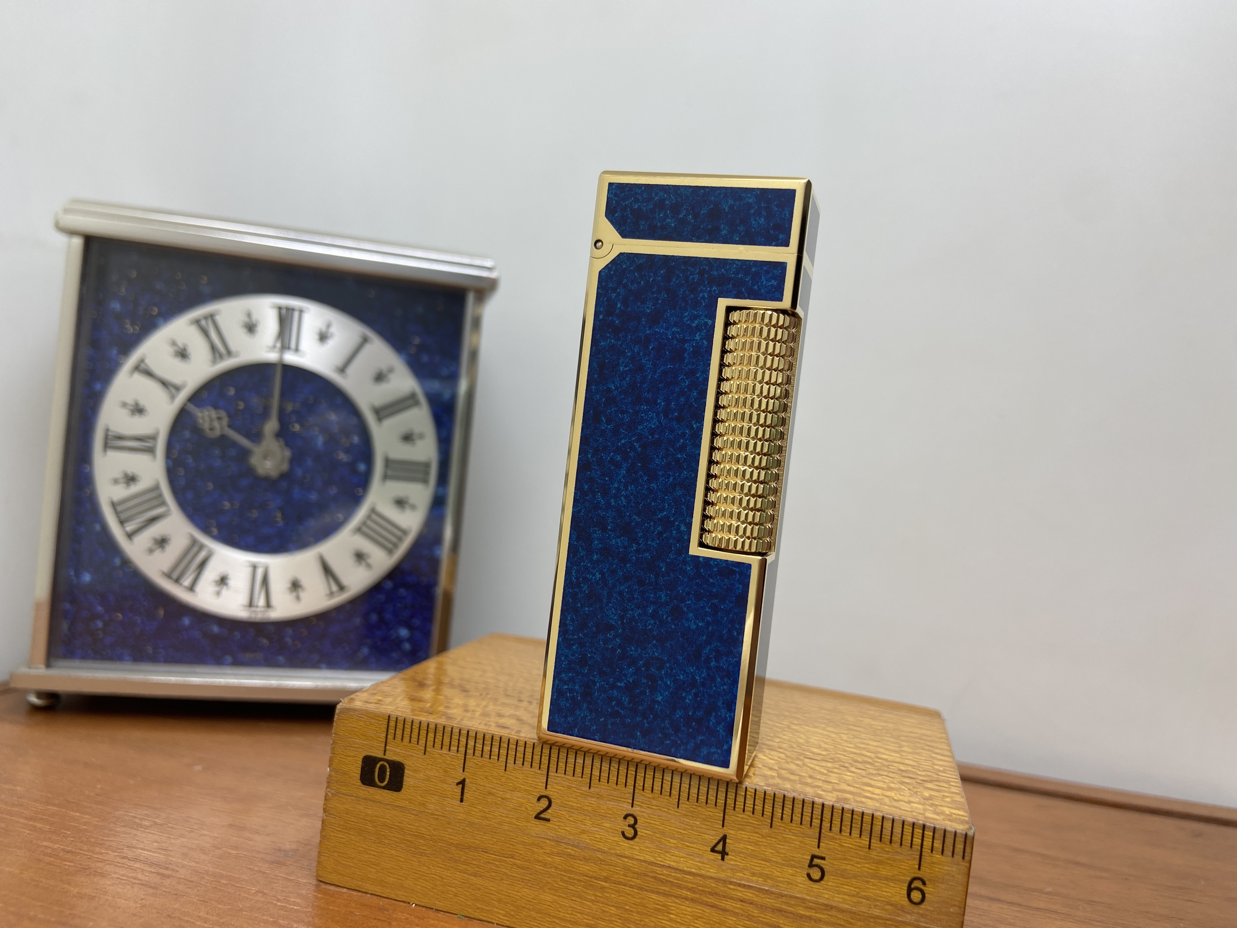 原装正品保证！英国Dunhill登喜路金色蓝漆款打火机24163版本Ax