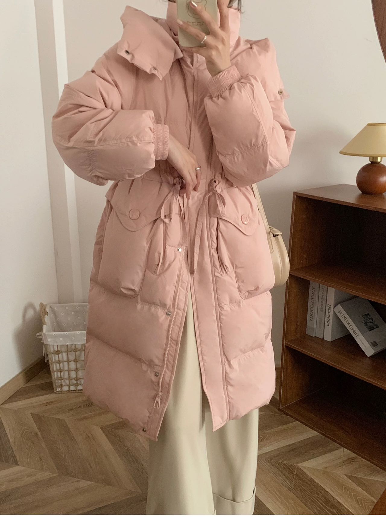 羽绒服女2025冬装新款韩版中长款加厚保暖白鸭绒高级感休闲外套