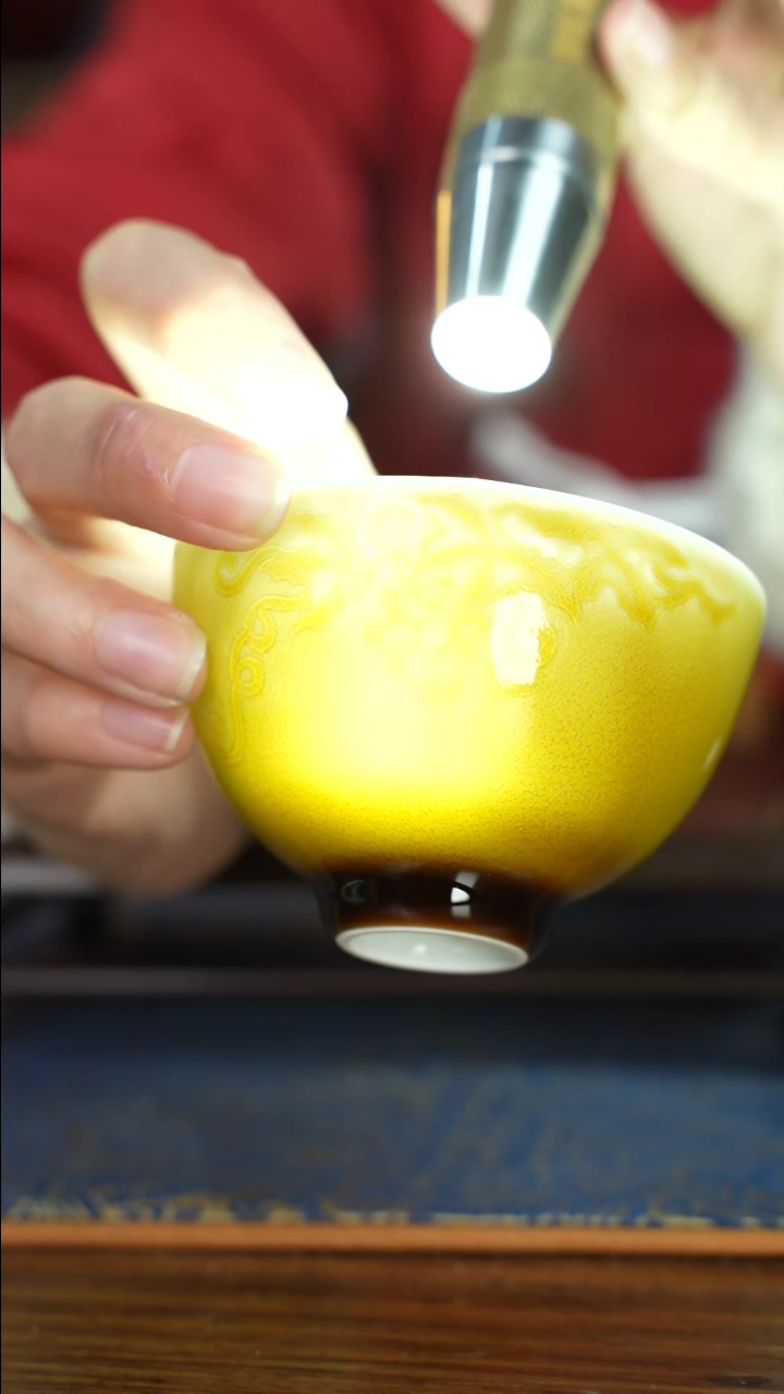 【闪购商品】瓷杯鸡心杯 鸡油黄