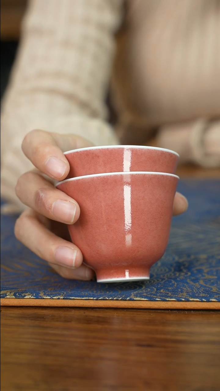 【闪购商品】瓷杯豇豆红花神杯