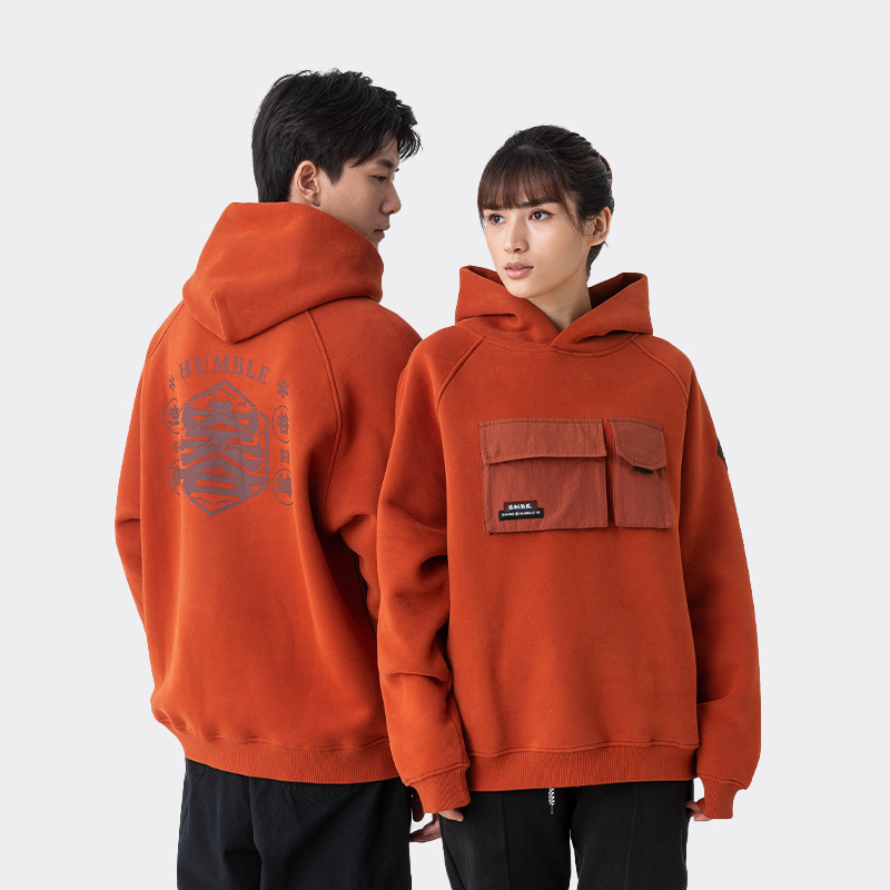 HIGHROCK/天石加厚加绒短款运动卫衣男女长袖套头宽松休闲S185