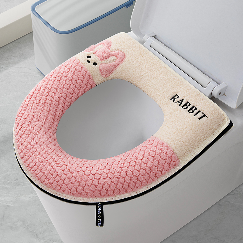 马桶坐垫四季通用家用马桶套垫圈冬季拉链款坐便垫套毛绒马桶垫子