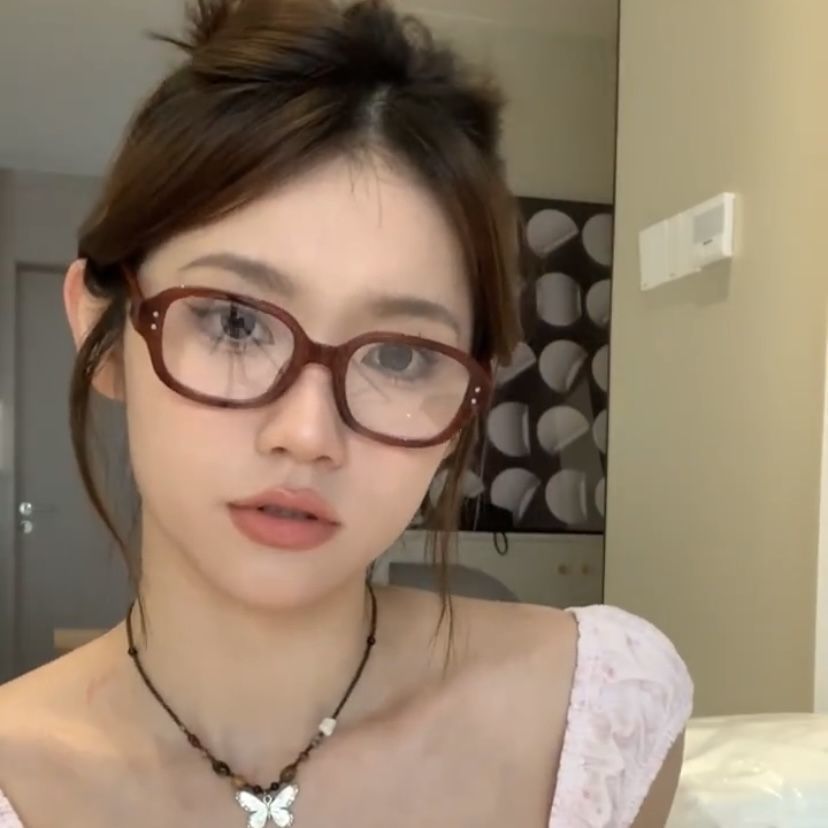 复古美式麻辣女教师红色方形粗框素颜眼睛镜框近视眼镜欧美方网红