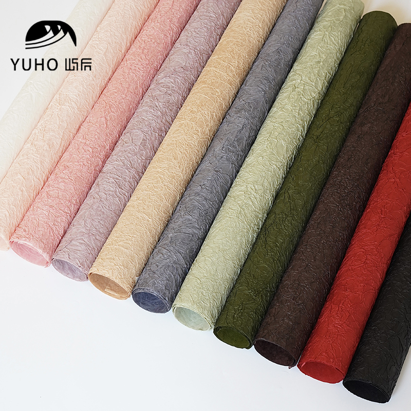 屿后 石纹纸鲜花花束包花纸手工diy包装褶皱纸防水花店包装材料