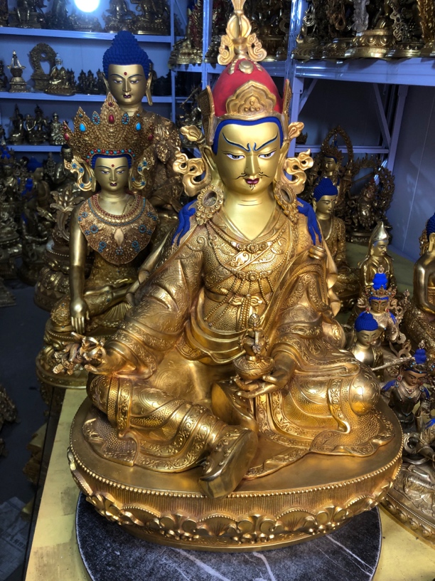 65公分莲花生大师黄铜材质