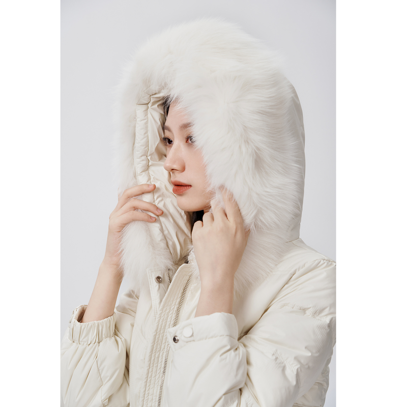 【粉丝专享】BuouBuou云感羽绒法式狐狸毛皮白鸭绒羽绒服女BJ4E857