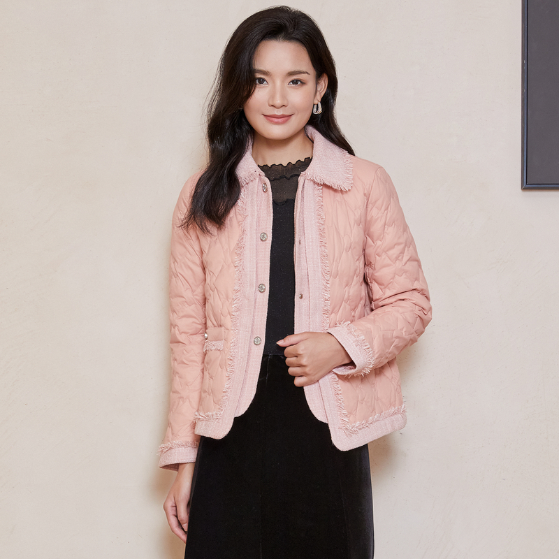 【粉丝专享】BuouBuou秋冬新商场同款小香风白鸭绒羽绒服女BJ3E801