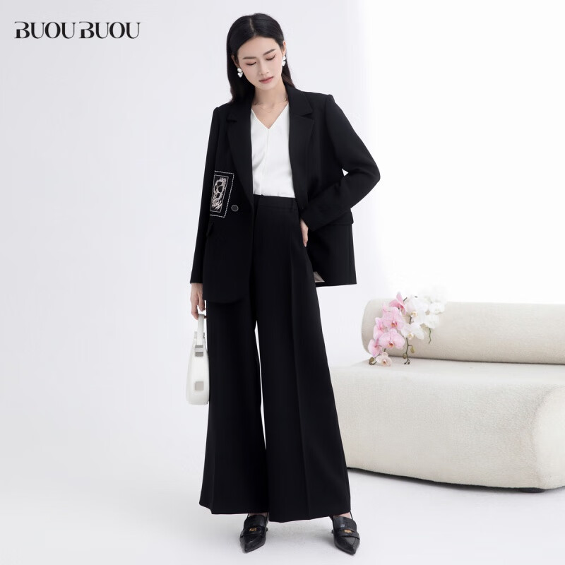 【粉丝专享】BuouBuou早秋法式翻驳领趣味贴布绣外套BJ3C201