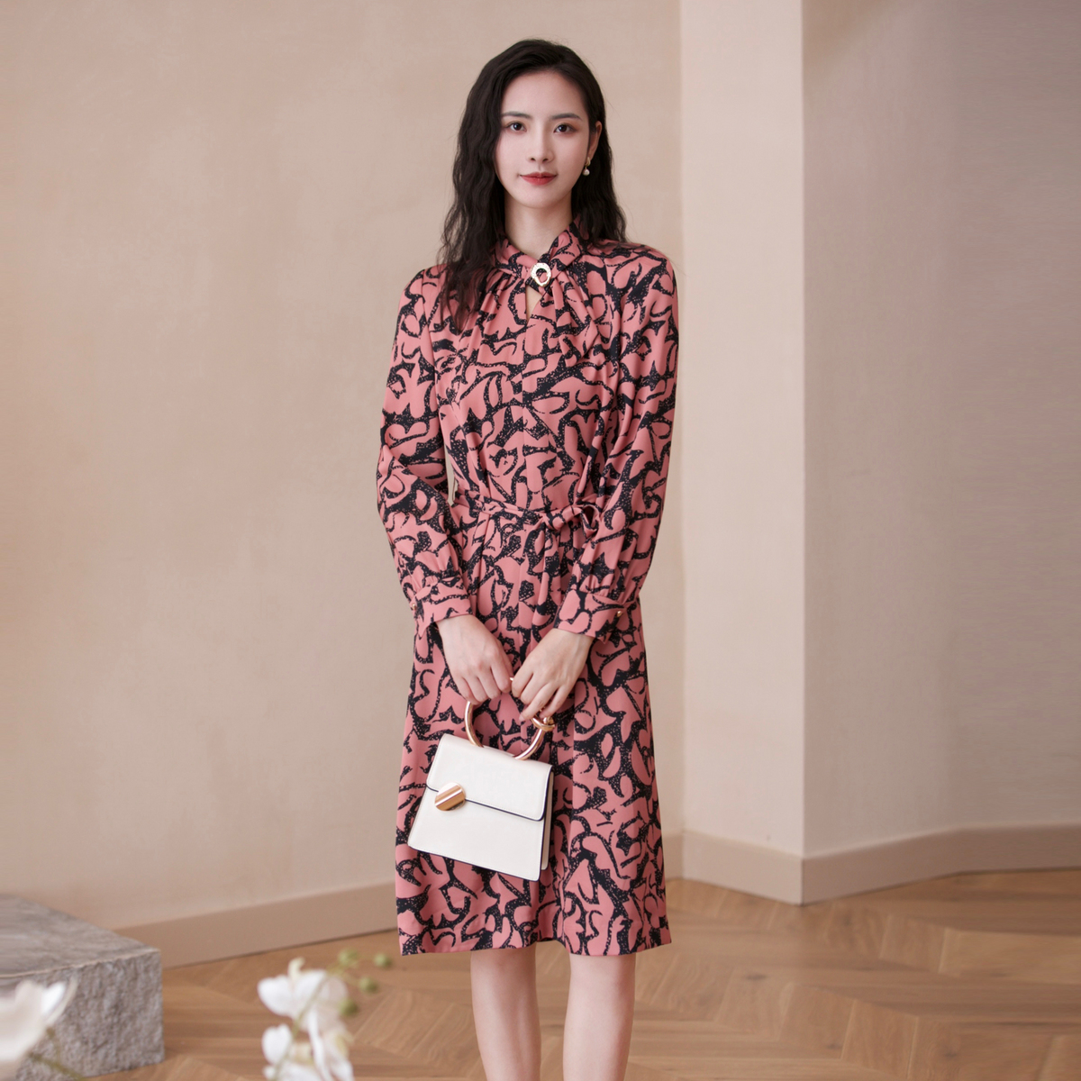 【粉丝专享】BuouBuou印花气质连衣裙BJ4G337