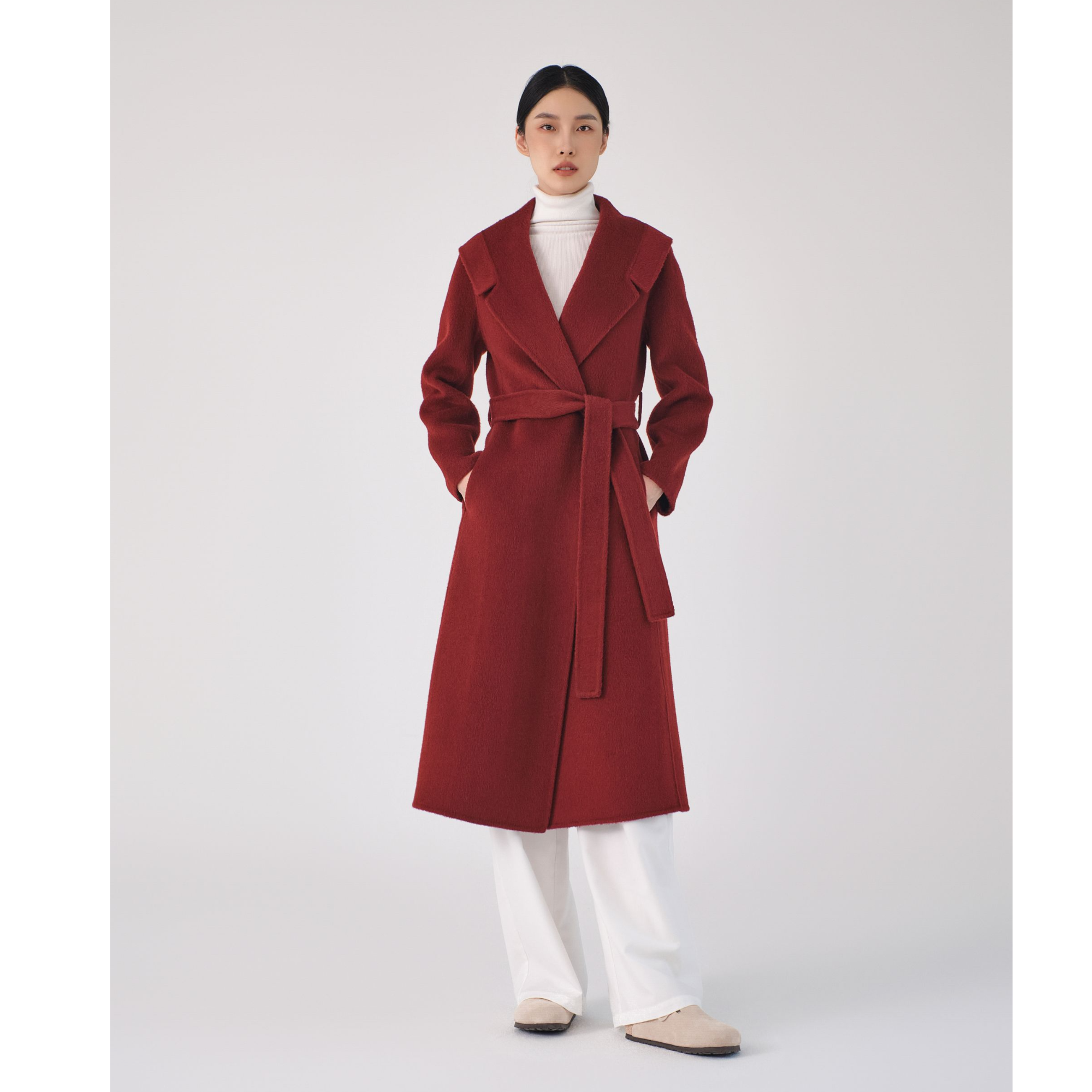 TUOZHONGWANG/驼中王98126 驼绒双面呢大衣时尚长款女士大衣