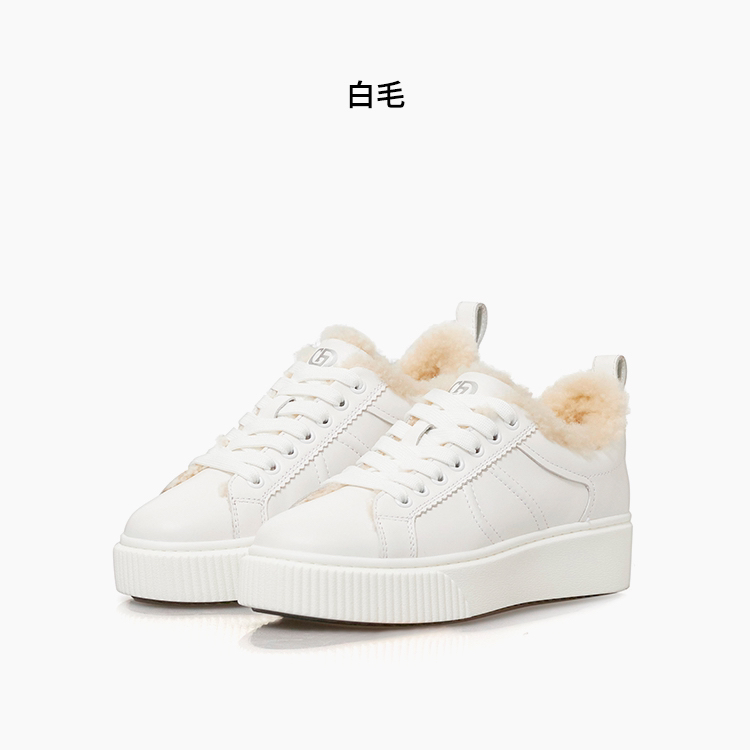 加绒款秀气小白鞋AX12261