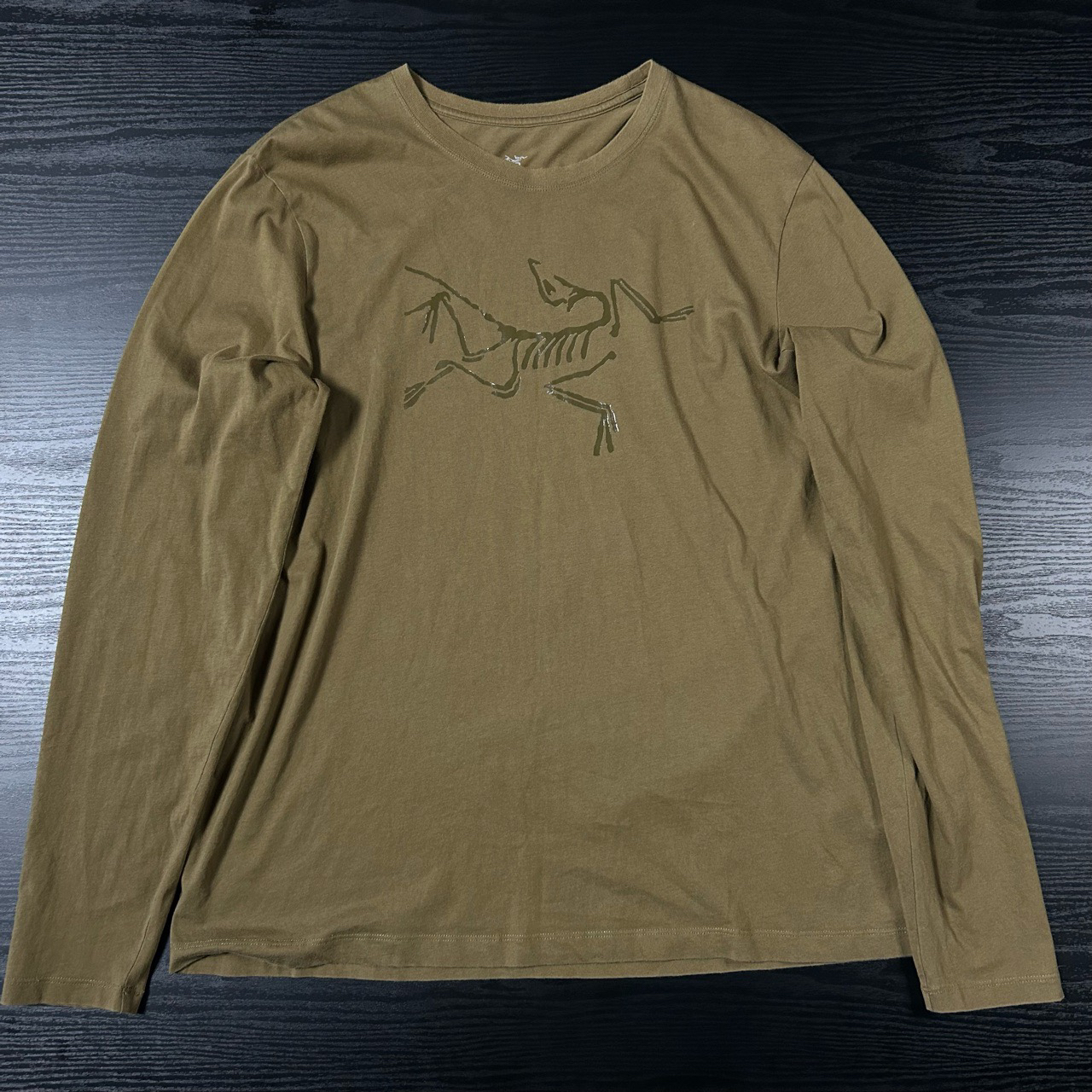始祖鸟Logo印花长袖 成色：99 尺码：XL