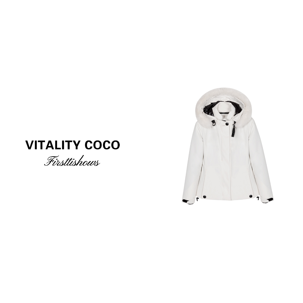 「VITALITY COCO」【多伦多滑雪系列】连帽白鹅绒滑雪服外套1333