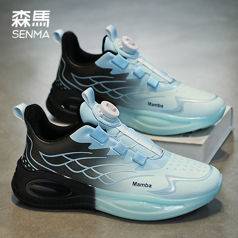 SENMA/森马男鞋冬季旋转纽扣百搭时尚休闲潮鞋男士厚底运动跑步鞋